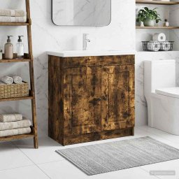 Dulap de baie sub chiuveta Stejar fumuriu 78,5 x 37,5 x 81 cm GartenMobel Dekor