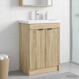 Dulap de baie sub chiuveta Stejar Sonoma 78,5 x 37,5 x 81 cm GartenMobel Dekor