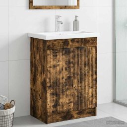 Dulap de baie sub chiuveta Stejar fumuriu 78,5 x 37,5 x 81 cm GartenMobel Dekor