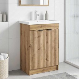 Dulap de baie sub chiuveta Stejar Artizanal 78,5 x 37,5 x 81 cm GartenMobel Dekor