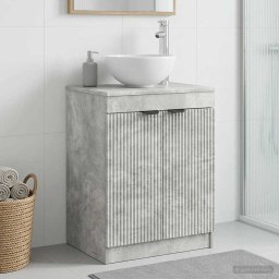 Dulap de Baie Gri Beton 54 x 41 x 70 cm Lemn prelucrat GartenMobel Dekor