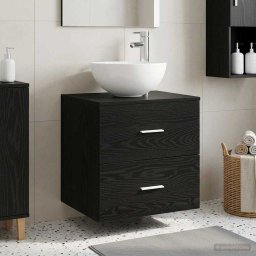 Chiuveta de baie suspendata Stejar Negru 49,5 x 35 x 63 cm GartenMobel Dekor