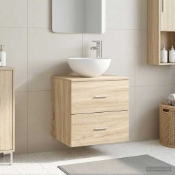 Chiuveta de baie suspendata Stejar Sonoma 49,5 x 35 x 63 cm GartenMobel Dekor