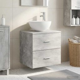Chiuveta de baie suspendata Gri Beton 49,5 x 35 x 63 cm GartenMobel Dekor