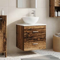 Chiuveta de baie suspendata Lemn vechi 49,5 x 35 x 63 cm GartenMobel Dekor