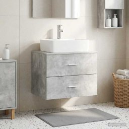 Dulap de baie montat pe perete Gri Beton 62,5 x 44,5 x 50 cm GartenMobel Dekor