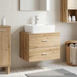 Dulap de baie montat pe perete Stejar Artizanal GartenMobel Dekor