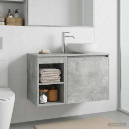 Dulap de Baie Intre Gri Beton 30 x 44,5 x 50 cm Lemn prelucrat GartenMobel Dekor