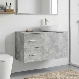 Dulap de Baie Intre Gri Beton 30 x 44,5 x 50 cm Lemn prelucrat GartenMobel Dekor