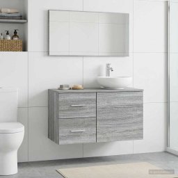 Dulap de Baie Intre Sonoma gri 30 x 44,5 x 50 cm Lemn prelucrat GartenMobel Dekor