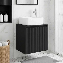 Vanitate cu chiuveta montata pe perete Negru 49,5 x 41 x 63 cm GartenMobel Dekor