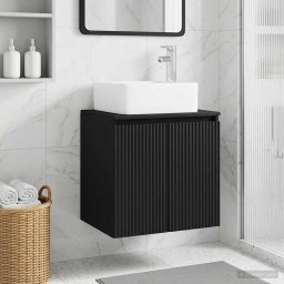 Vanitate cu chiuveta montata pe perete Negru 53 x 35 x 63 cm GartenMobel Dekor