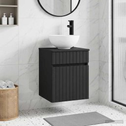 Chiuveta de baie suspendata Negru 39 x 35 x 63 cm GartenMobel Dekor