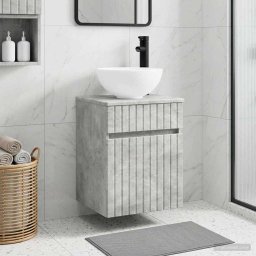 Chiuveta de baie suspendata Gri Beton 39 x 35 x 63 cm GartenMobel Dekor