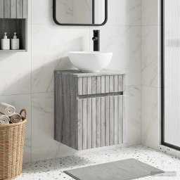 Chiuveta de baie suspendata Sonoma gri 39 x 35 x 63 cm GartenMobel Dekor
