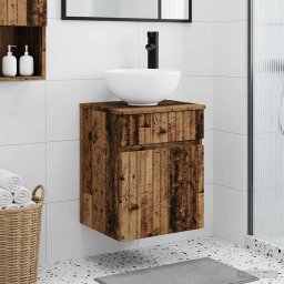 Chiuveta de baie suspendata Lemn vechi 39 x 35 x 63 cm GartenMobel Dekor