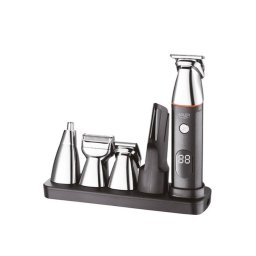 Set Masina De Tuns Adler 5 In 1 Trimmer Cu Afisaj Led Negru