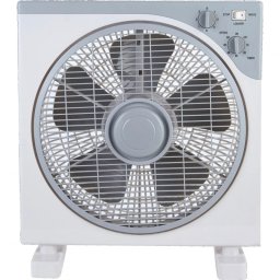 Ventilator de podea Lamarque LHFB-3344, 35 W, 30 cm, 3 viteze, Pale rotative la 360°, Temporizator, Maner, Alb/gri