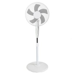Ventilator de podea Elite EHSF-0369, 55 W, 40 cm, 3 viteze, Inclinare si inaltime reglabile, Silentios, Alb