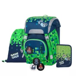 Set ghiozdan școlar Gamer: Oxy Sky pentru clasele 1-3 - 4 piese