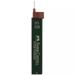 Faber-Castell: rezerve Super Polymer - 0,5 mm, HB, set de 10 bucăți
