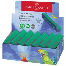 Faber-Castell: Gumă triunghiulară cu dinozaur