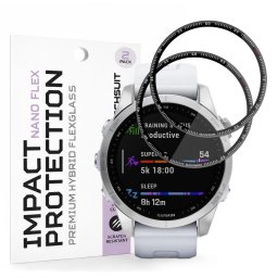 Folie pentru Garmin Fenix 7S (set 2) - Techsuit Nano Flex - Black