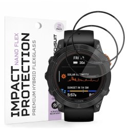 Folie pentru Garmin Fenix 7 Pro Solar (set 2) - Techsuit Nano Flex - Black