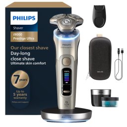 Aparat de barbierit de ras electric i9000 Prestige Ultra Umed&Uscat Cap cu mobilitate 360 Tehnologie Triple Action Lift&Cut Lame NanoTech Dual Precision Auriu