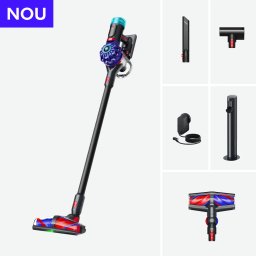 Aspirator vertical fără fir V10 Konical™ + Stație de golire automată (Moulded Vinca/Negru)