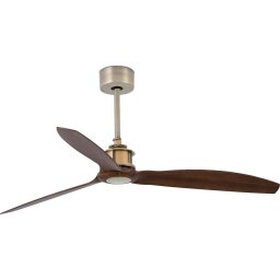 FARO 33398WT - Ventilator de tavan. JUST FAN M Ø 128 cm maro/alamă Wi-Fi Tuya + telecomandă