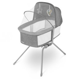 Patut balansoar, lionelo, malin, 3 in 1, pliabil, 0-9 kg, geanta transport, asamblare rapida, ultra-usor, conform cu standardele europeane de securitate en1130 si en16890, gri