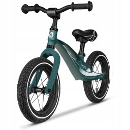 Bicicleta fara pedale, lionelo, bart air, usoara, cu roti gonflabile, cu cadru din magneziu, cu ghidon si sa reglabile, greutate 3.8 kg, 12 inch, conform cu standardul european de securitate en71, green forest
