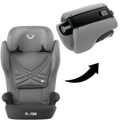 Scaun auto, nurse, spring, i-size, cu sistem isofix, pliabil, 100-150 cm, 4-12 ani, conform cu standardul european de securitate ece r129, storm