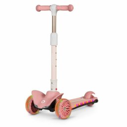 Trotineta, lionelo, timy, copii, pliabila, pana la 50 kg, cu design ergonomic, cu lumini led, 26 5 x 60 x 64-76 cm, 3 ani+, roz
