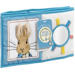 Jucarie - carte peter the rabbit cu doua fete pentru dezvoltare senzoriala