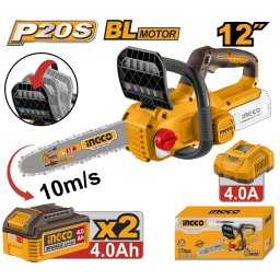 Motofierastrau 20V BL cu 2 Baterii 4Ah