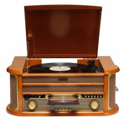 Sistem Audio Retro Denver MRD-51 cu Pick-up CD Player Casetofon Radio FM/DAB Putere Maxima 2 x 25W Lemn Maro