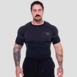 GymBeam Tricou fără cusături OG1 Black/Grey XL