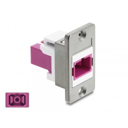 Modul fibra optica SC Simplex M-M montare panou Alb/violet, Delock 91089
