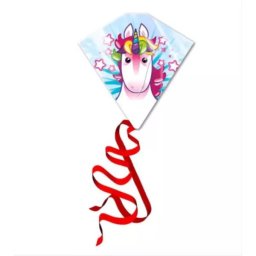 Zmeu de vânt Eolo cu formă de diamant - unicorn