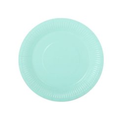 Set 240 Farfurii Carton Aqua Marine 20 cm – Biodegradabile – Eco (24x10)