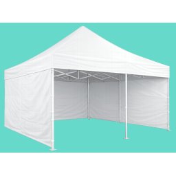 Cort pliabil 5×5 m – aluminiu hexagon profi, Alb