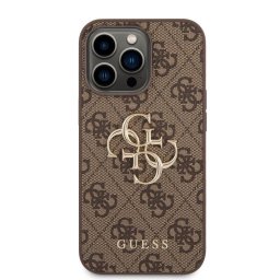 Husa Husa Leather 4G Metal Logo iPhone 14 Pro Max Brown