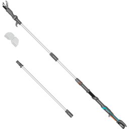 GARDENA Cordless Telescopic Tree Shears HighCut 360/18V P4A Ready-To-Use Set, 18Volt (dark grey/turquoise, Li-ion battery 2.0Ah, POWER FOR ALL ALLIANCE)