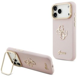 Husa Husa pentru iPhone 17 Pro Max - Guess Grained Big 4G Stand Camera (GUHCP17XPCS4GSP) - Pink