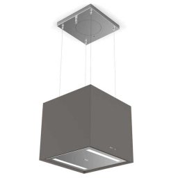 Hota 345.0607.589 - Hota Insula Soft Cube, 41 cm, 680 m³/h, 3 Trepte, Filtru Aluminiu, Iluminare LED, Gri