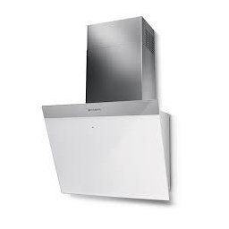 Hota 330.0529.563 - Hota Decorativa, 55 cm, Iluminare LED, 70 dB, Clasa Energetica C, Alb + Inox