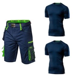 Set pantaloni scurti cu doua tricouri maneca scurta, model Premium, marime XXL, NEO