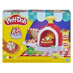 Set Play-Doh Cuptor de Pizza pentru copii, modelaj creativ, 5 culori